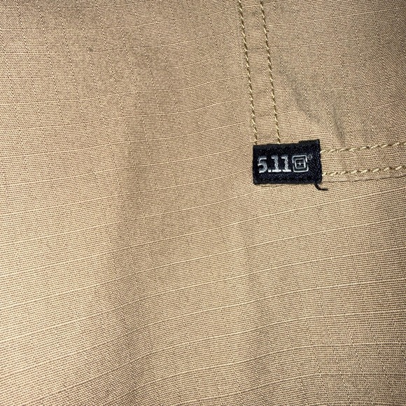 5.11 Tactical Pants Mens 37x34 Beige Cargo Ripstop Elastic Waist Workwear Duty - Picture 10 of 10